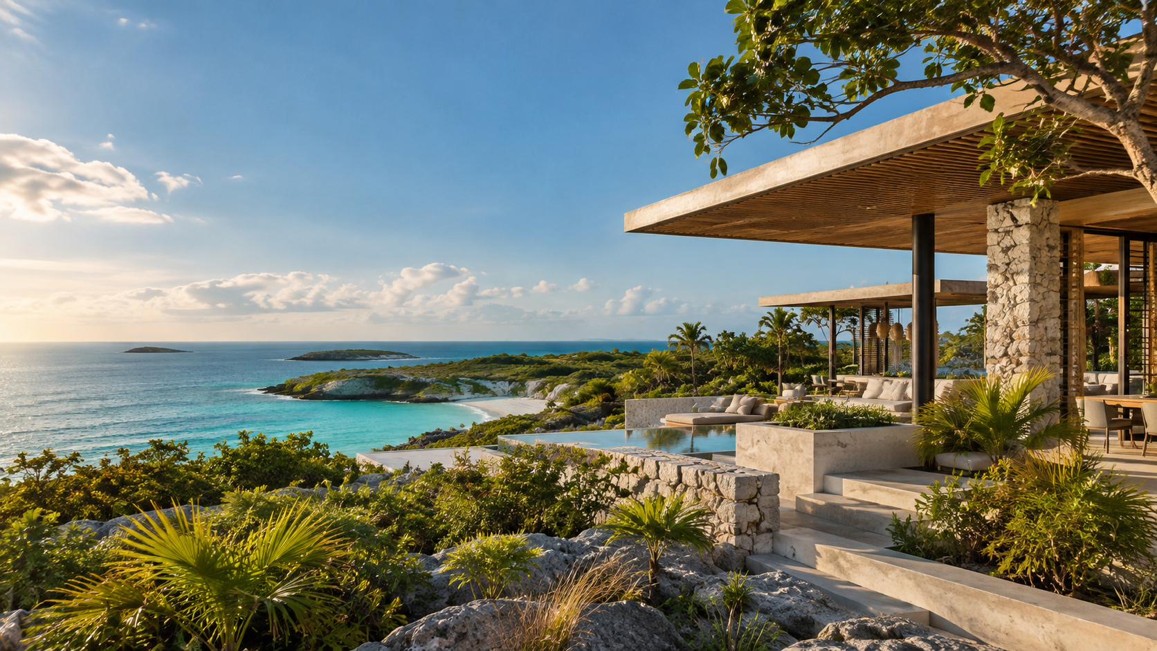 Climate-responsive coastal island development concept
